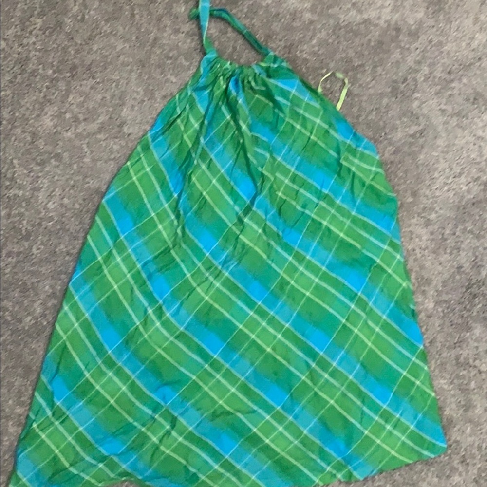 Ashley Stewart blue and green halter top
